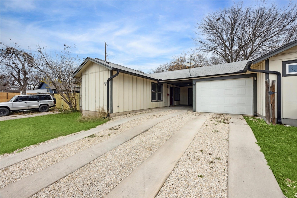 View of front of home featuring board and batten 