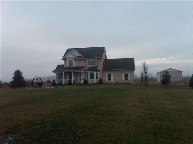 This is the front view of the home.