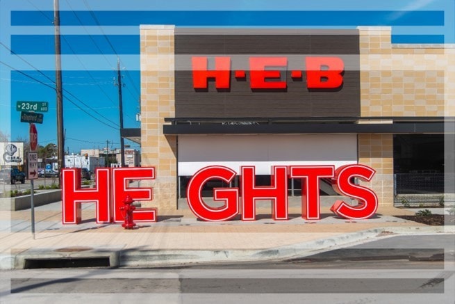 The Heights HEB is conveniently located just sever