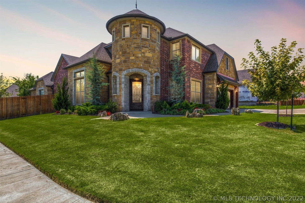 Professional landscaping and lighting makes this h