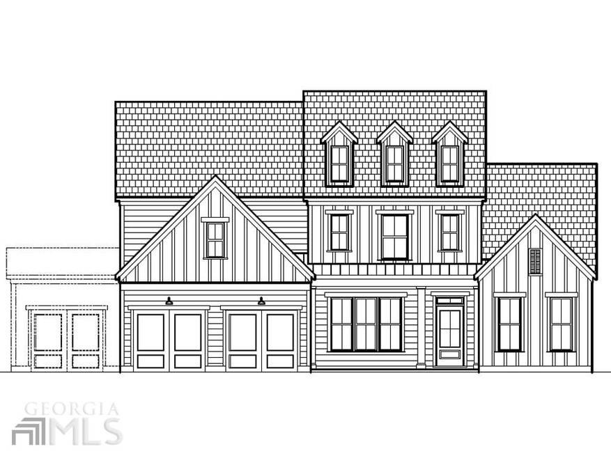 B&W Rendering. Not actual home. Sample same plan.
