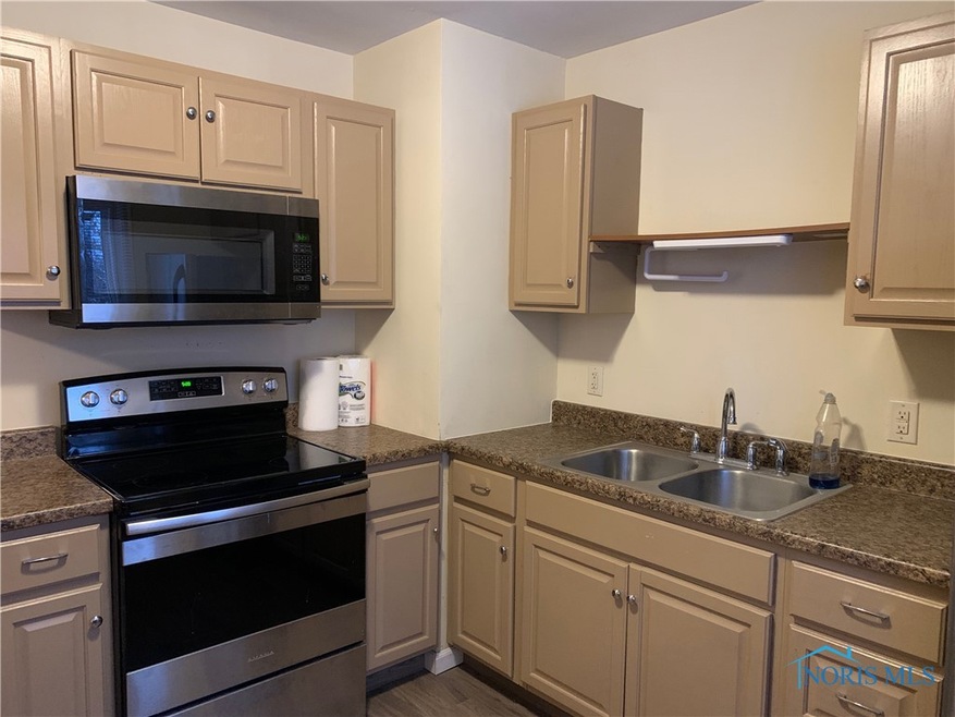 Kitchen new stainless stove and microwave