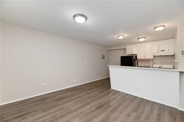 Open living and dining area