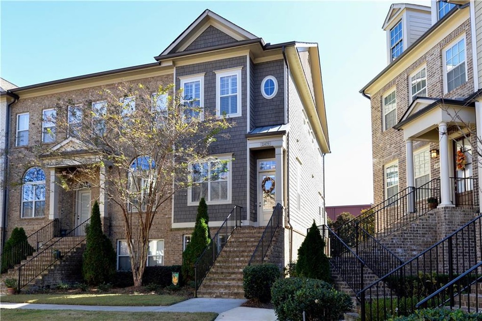 Front entry with private staircase.