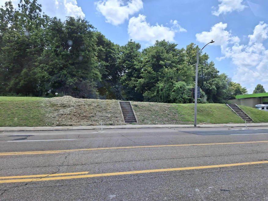 View of asphalt road with curbs and street lighting
