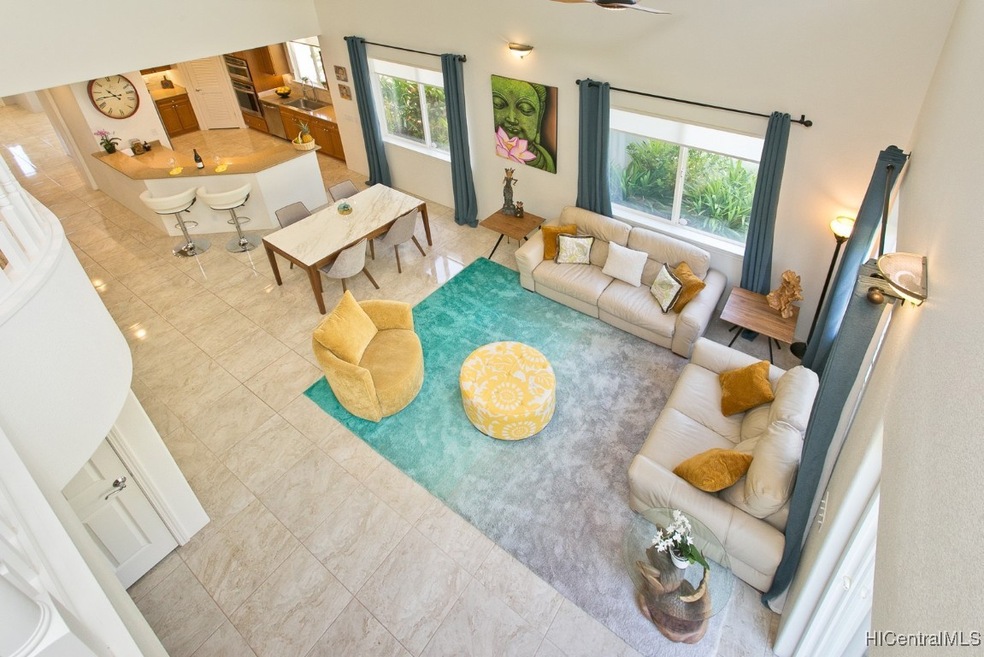 Photo of 'Great Room' with vaulted ceilings, taken