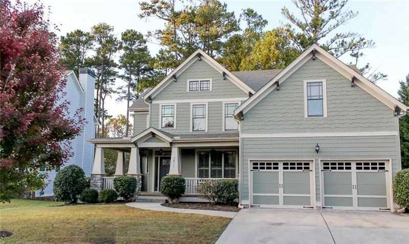 Exterior Front. Stately Craftsman style home locat