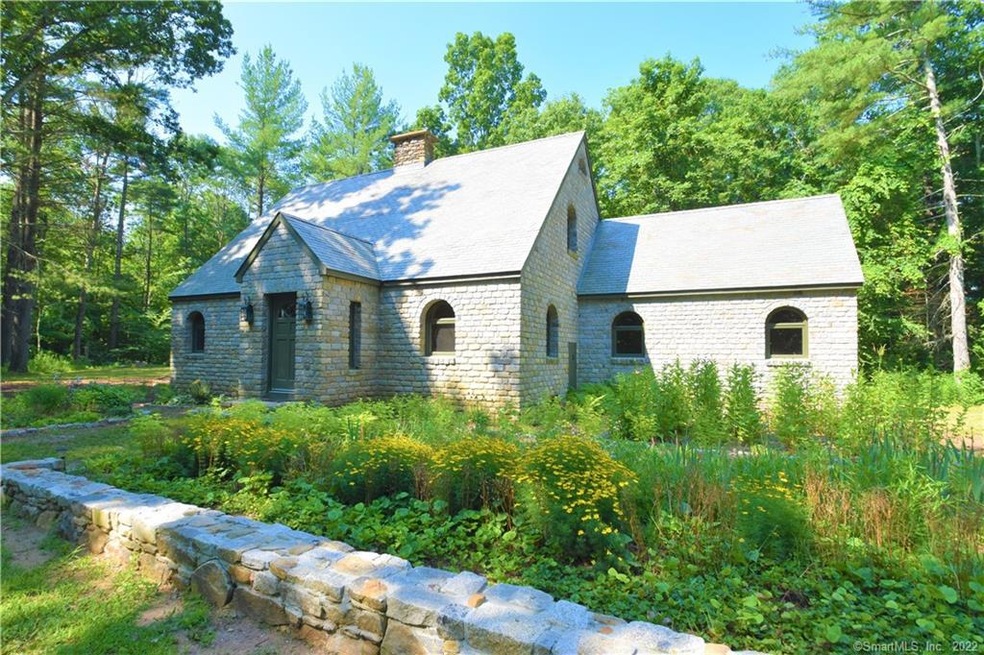Cobblestone home with a slate roof!