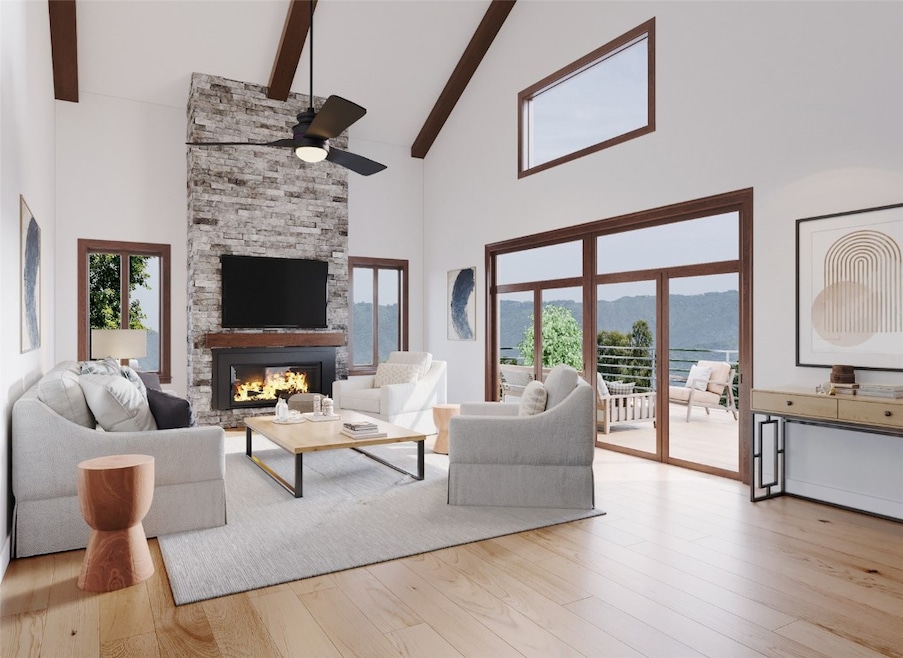 Rendering of the living room is for illustration p