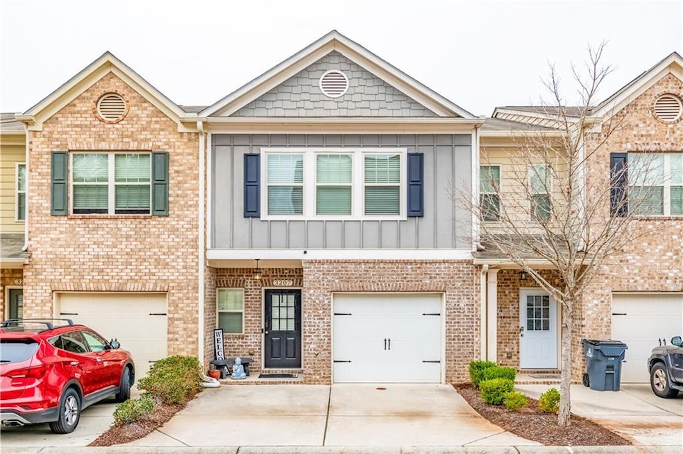 Multi unit property featuring a garage