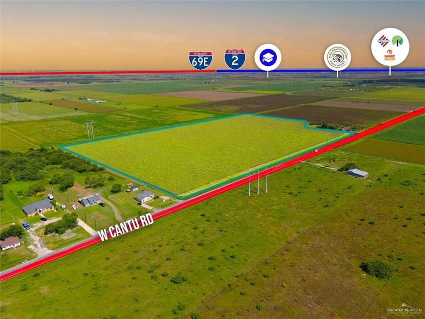 Aerial view of sparsely populated area