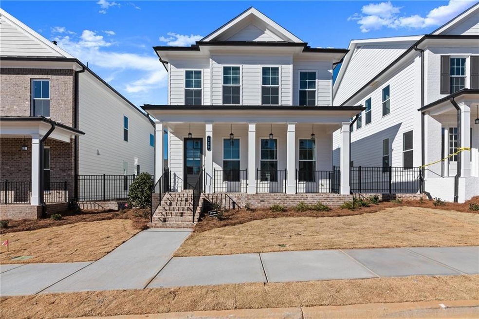 The Grayton floorplan has a large welcoming front 