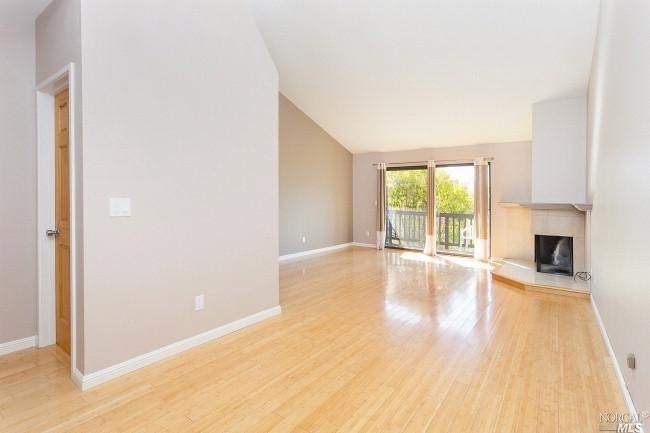 Looking at the living room from the kitchen/dining