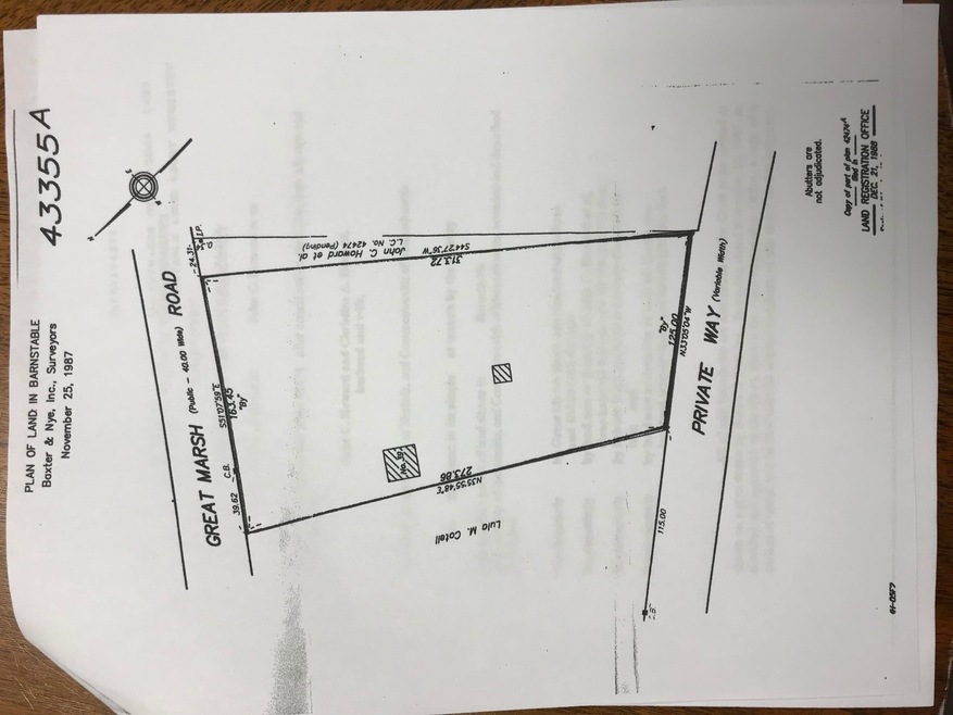 35 Great Marsh Lot plan
