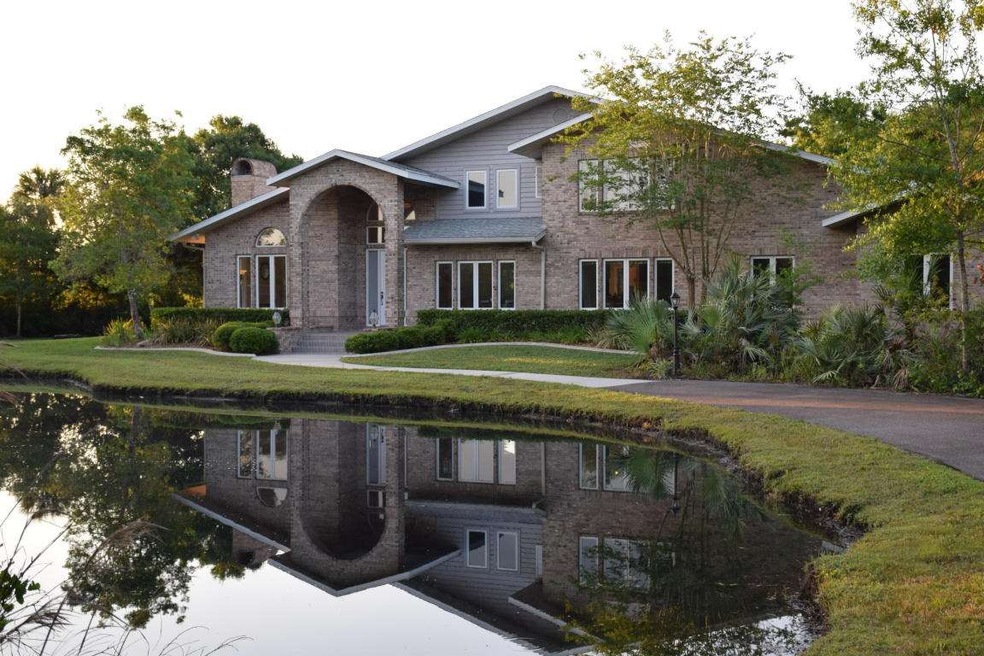 Front View with Pond