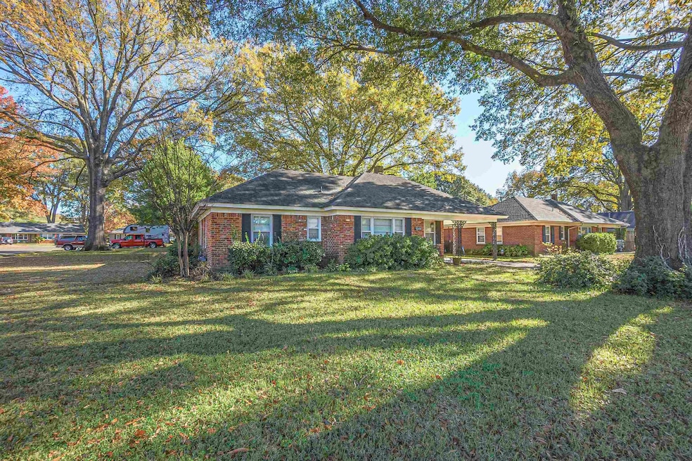 Ranch-style home with a front yard