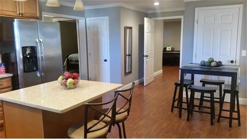 This finished basement is extremely spacious