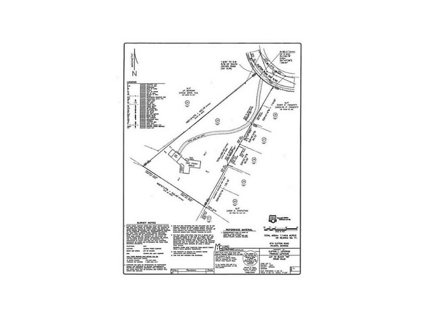 Plat Map. Rare Historic Druid Hills 1.14 acre buil