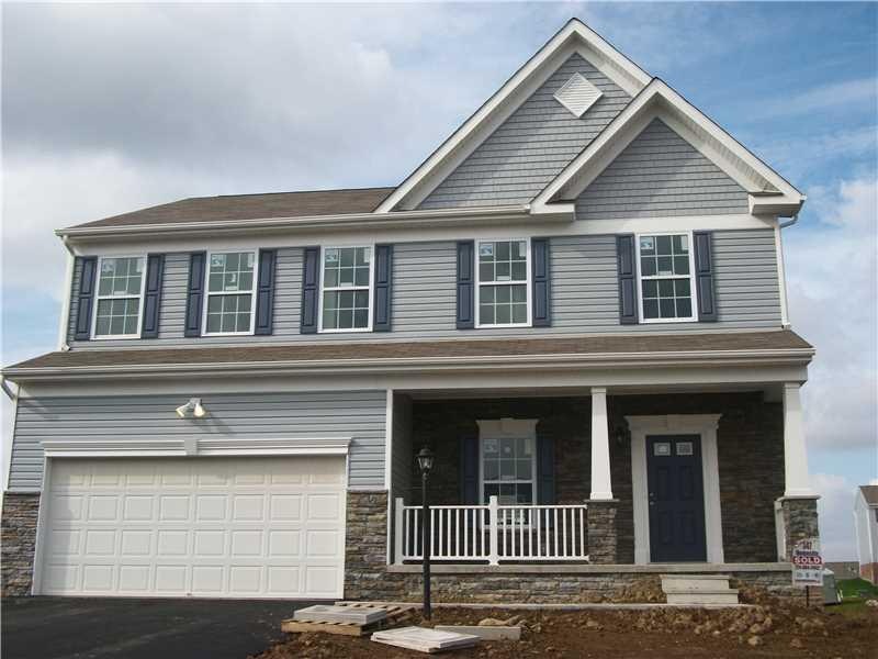 Exterior Front. Harvard Model, Stone Accent, Sun R