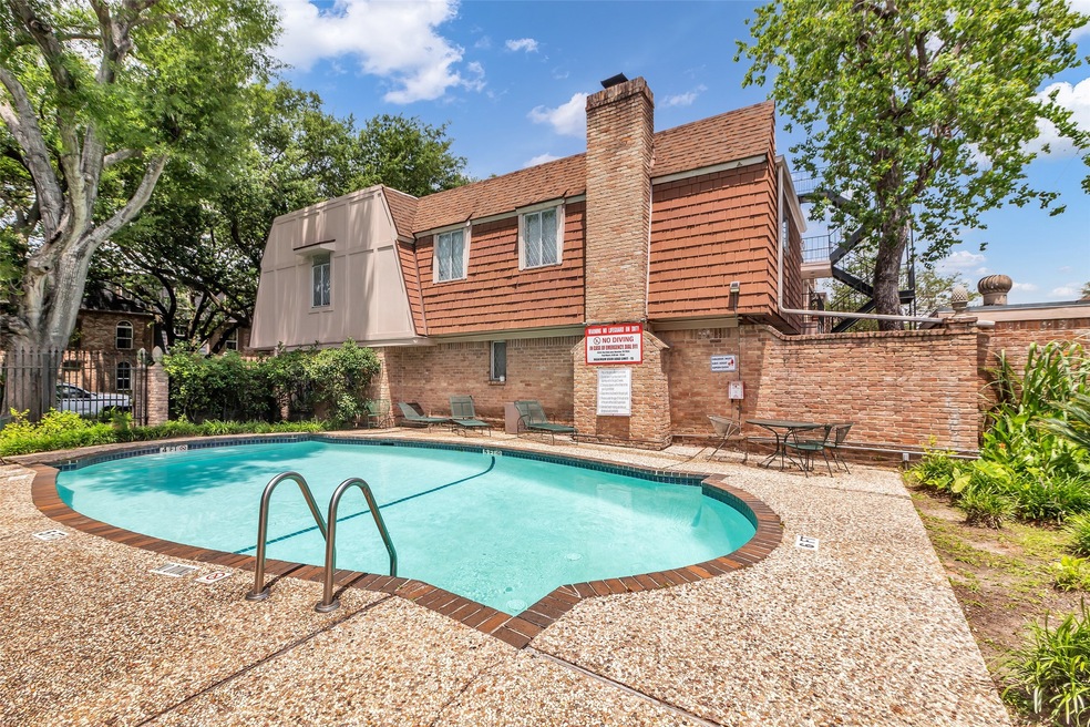 One of two sparkling community pools available for