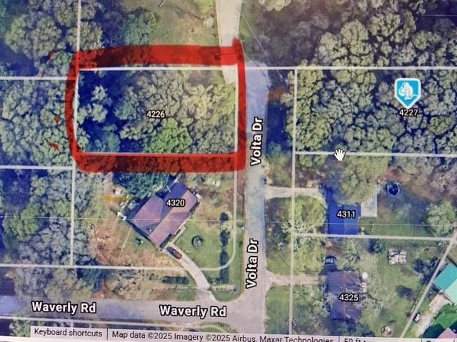 Map / location with property parcel outlined