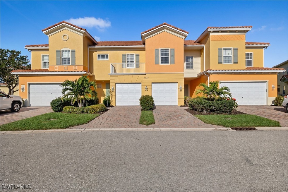 View of front facade featuring a garage