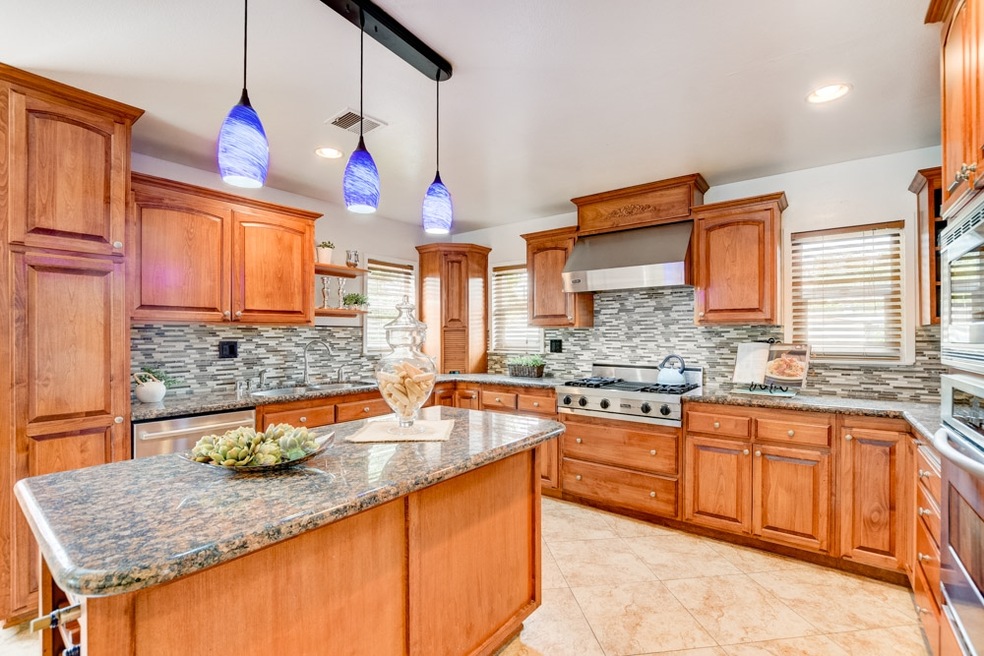This remodeled kitchen is a must see! Gorgeous cab