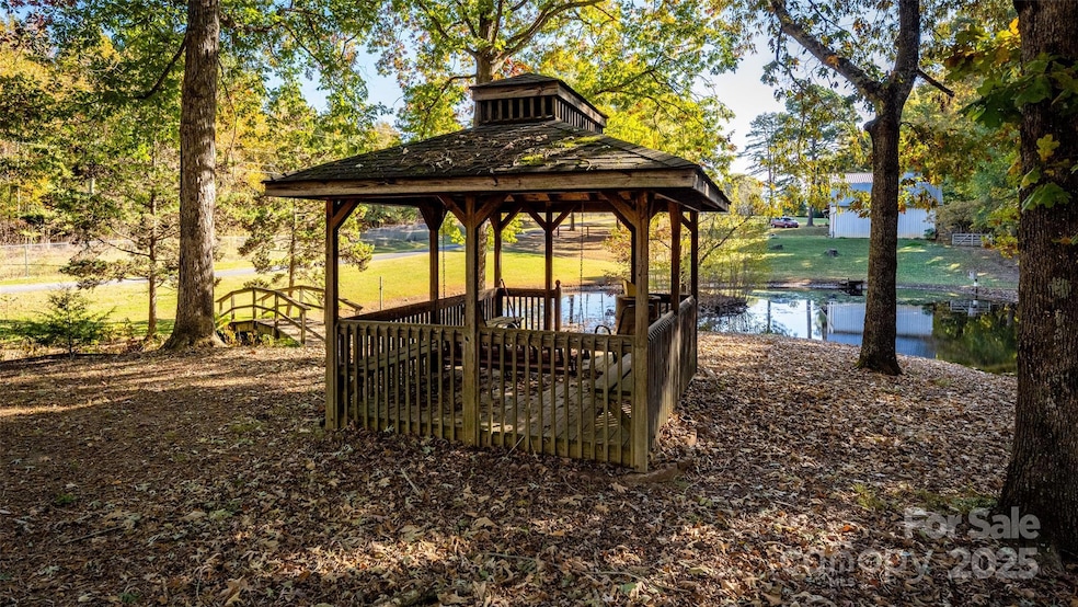 Gazebo overlooking the pond