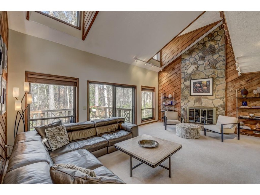 Great Room w/ View of Lake & Woods