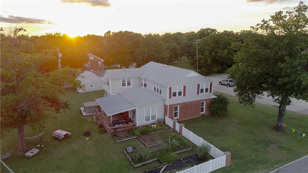 View of home at sunset.