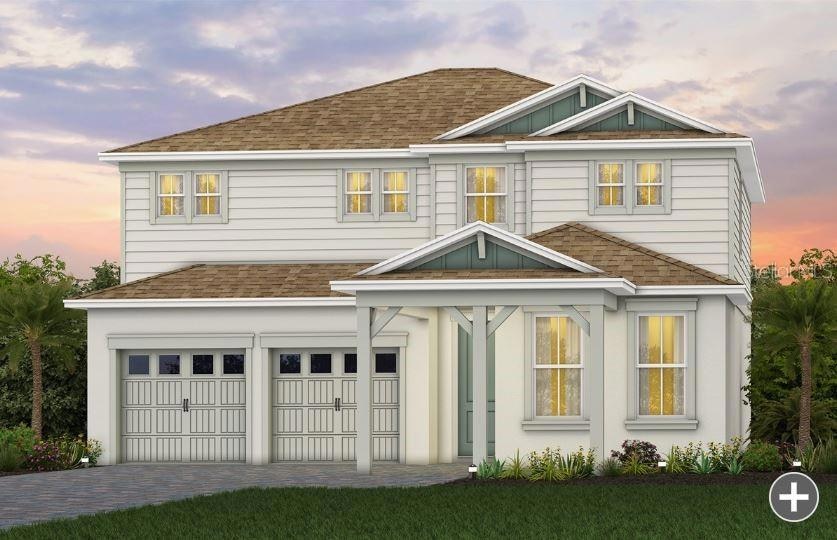 Exterior Design. Artistic rendering for this new construction home. Pictures are for illustrative purposes only. Elevations, colors and options may vary.