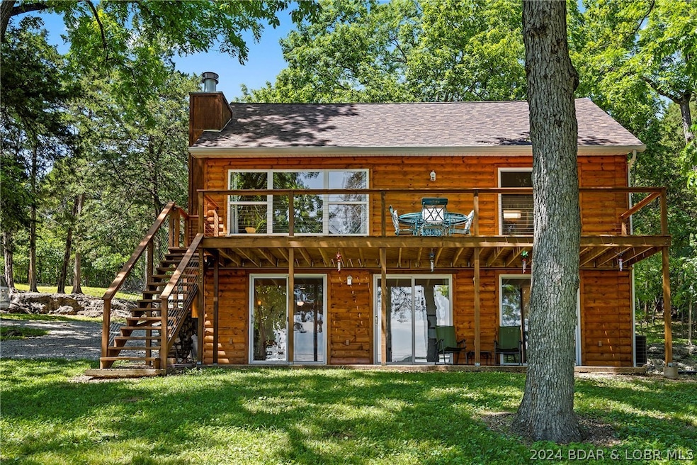 Charming log home with living on one level