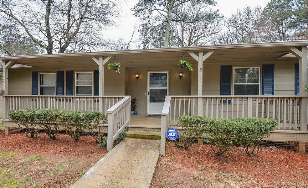 Front porch has lots of space for sitting outside 