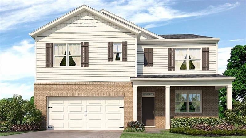 Color rendering. not actual home. sample same plan