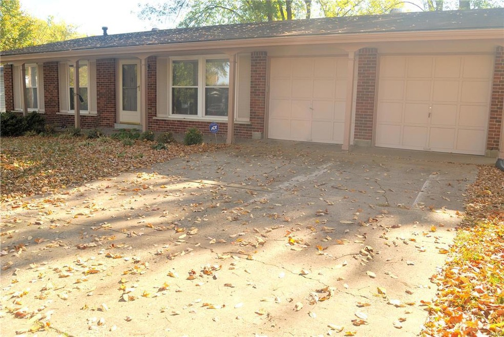 Large level driveway with 2-car garage.