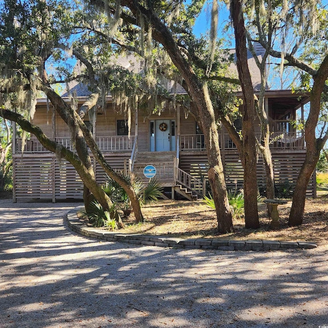 View of front facade featuring covered porch