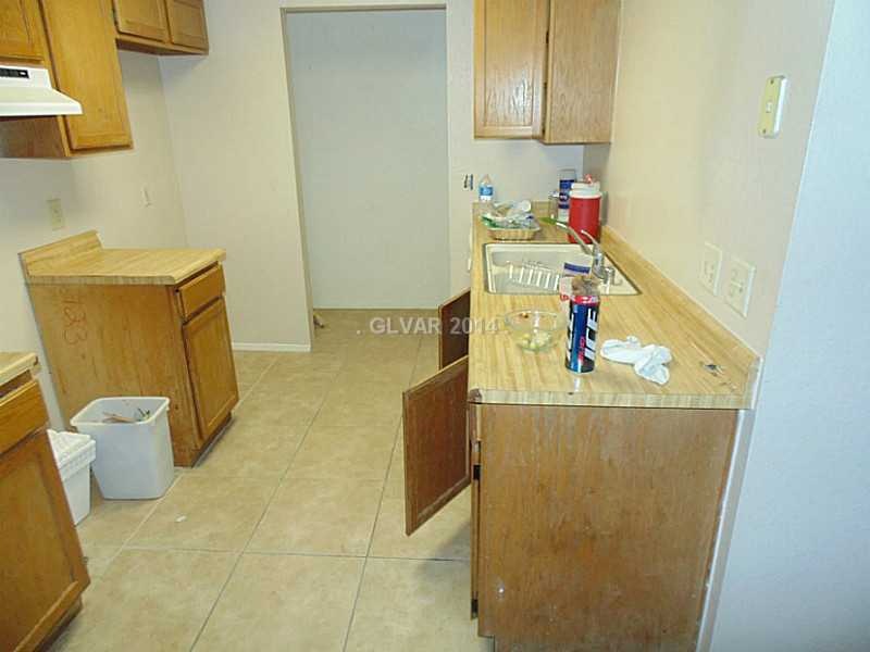 Kitchen. Step-saver kitchen, butcher block style c