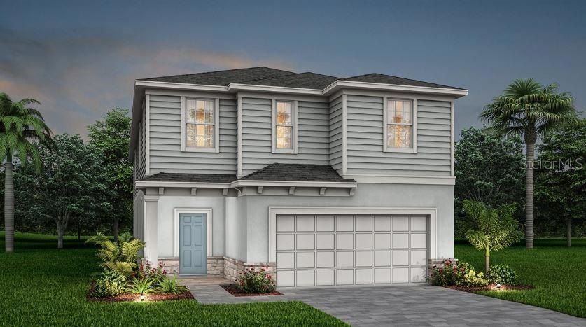 Exterior Design. Artistic rendering for this new construction home. Pictures are for illustrative purposes only. Elevations, colors and options may vary.