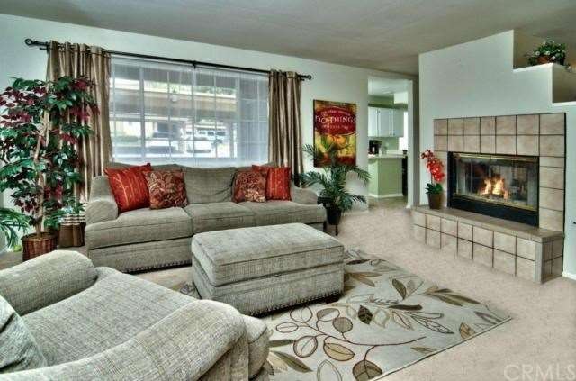 Big Formal Living Room with Cozy Fireplace