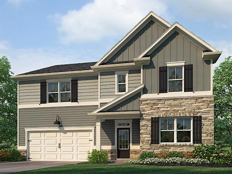 Color rendering. Not actual home. sample same plan