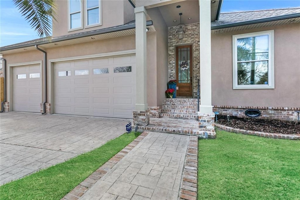 Trees provide tons of shade for this gated front y
