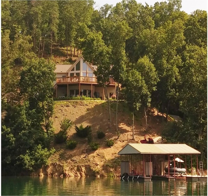 Lakefront of home