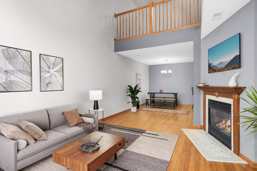 Living Room with Vaulted Ceilings