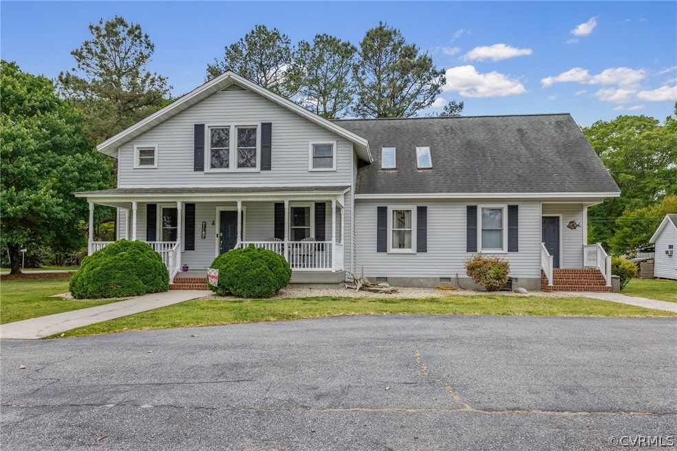 View of front of home with covered porch