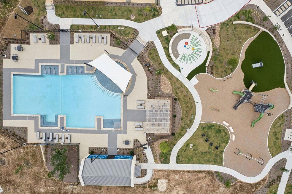 Bird's eye view of a pool