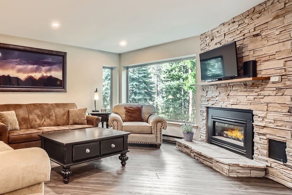 Spacious living with a view.