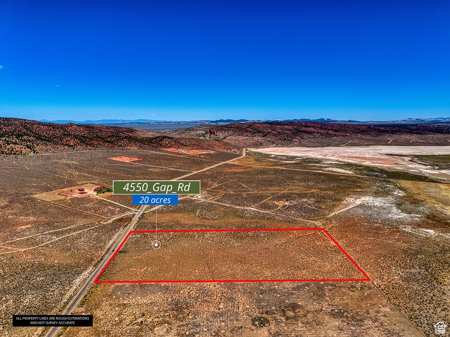Overview of rural landscape with a mountain backdrop