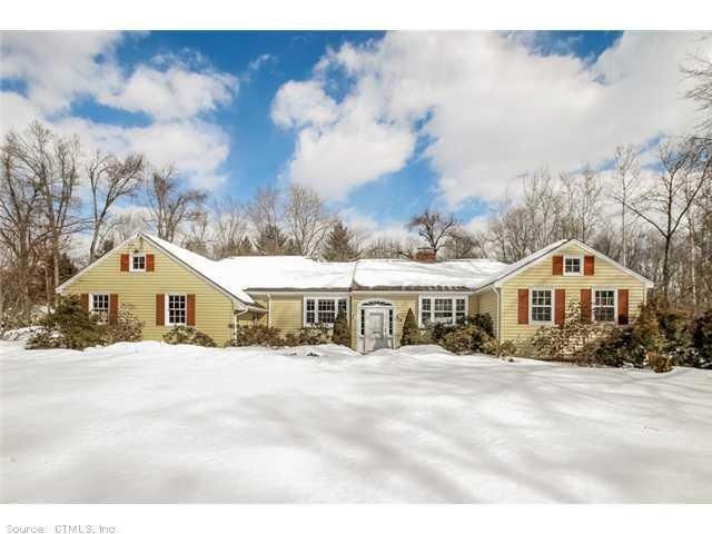 Exterior Front. This sprawling Ranch is located at