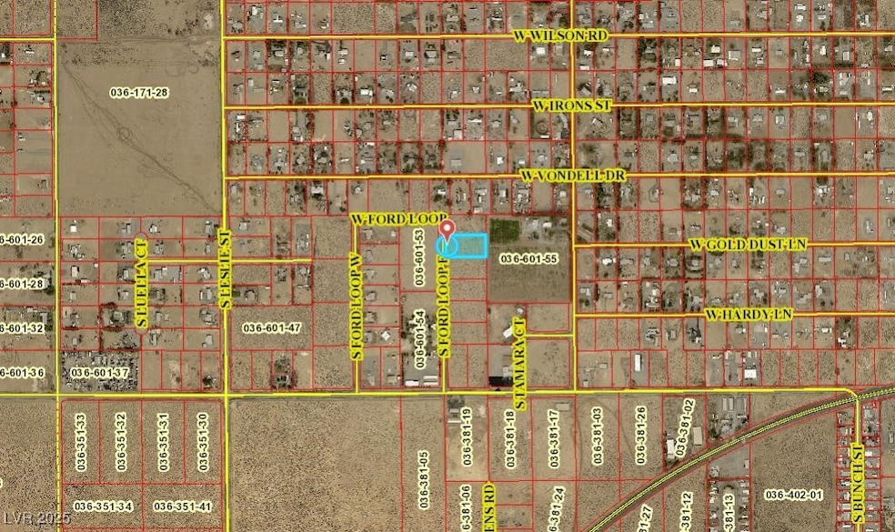 Aerial view of property's location with property p