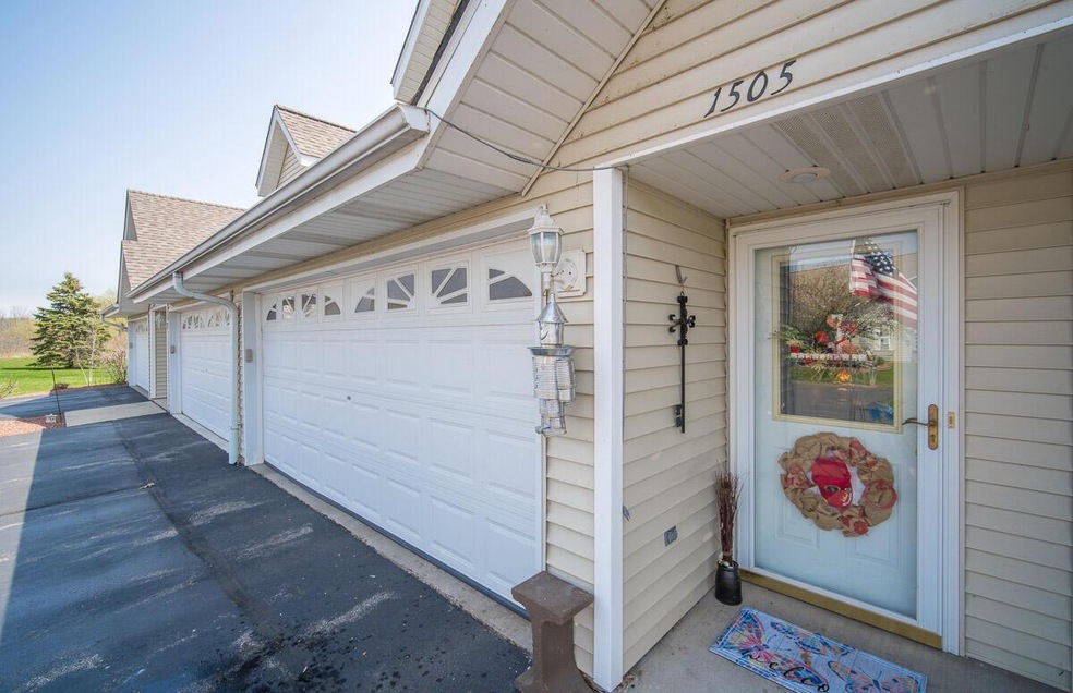 Front door and garage